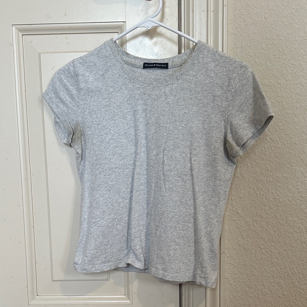 Brandy Melville Gray Short Sleeve T-Shirt